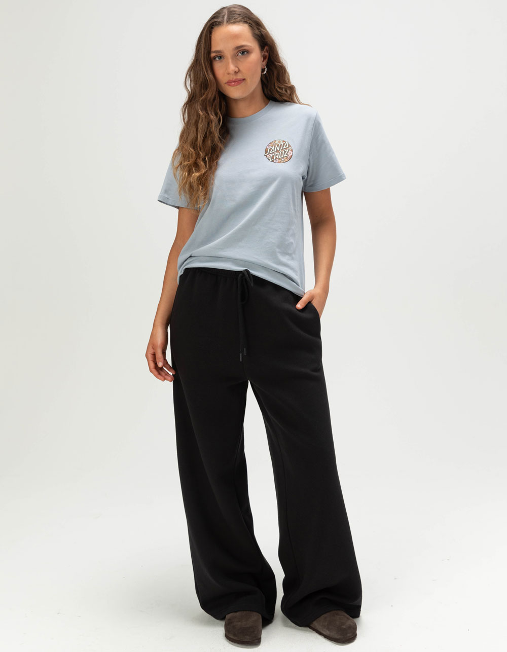 SANTA CRUZ Vibes Dot Womens Tee - LIGHT BLUE