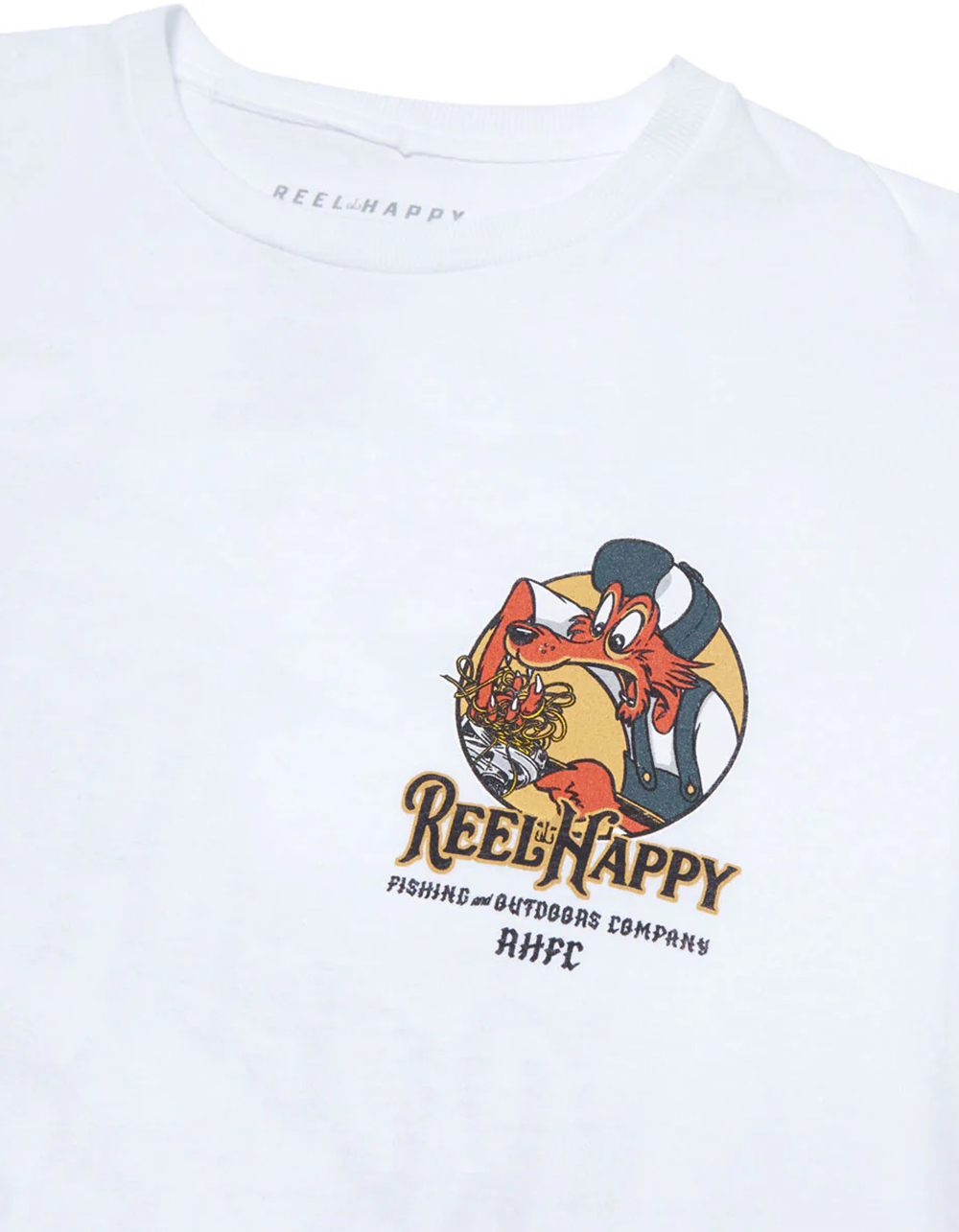 REEL HAPPY Birds Nest Mens Tee - WHITE