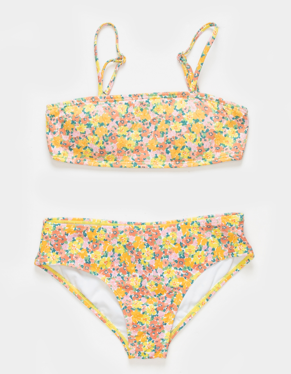FULL TILT Girls Floral Textured Bralette Bikini Set - MULTI | Tillys