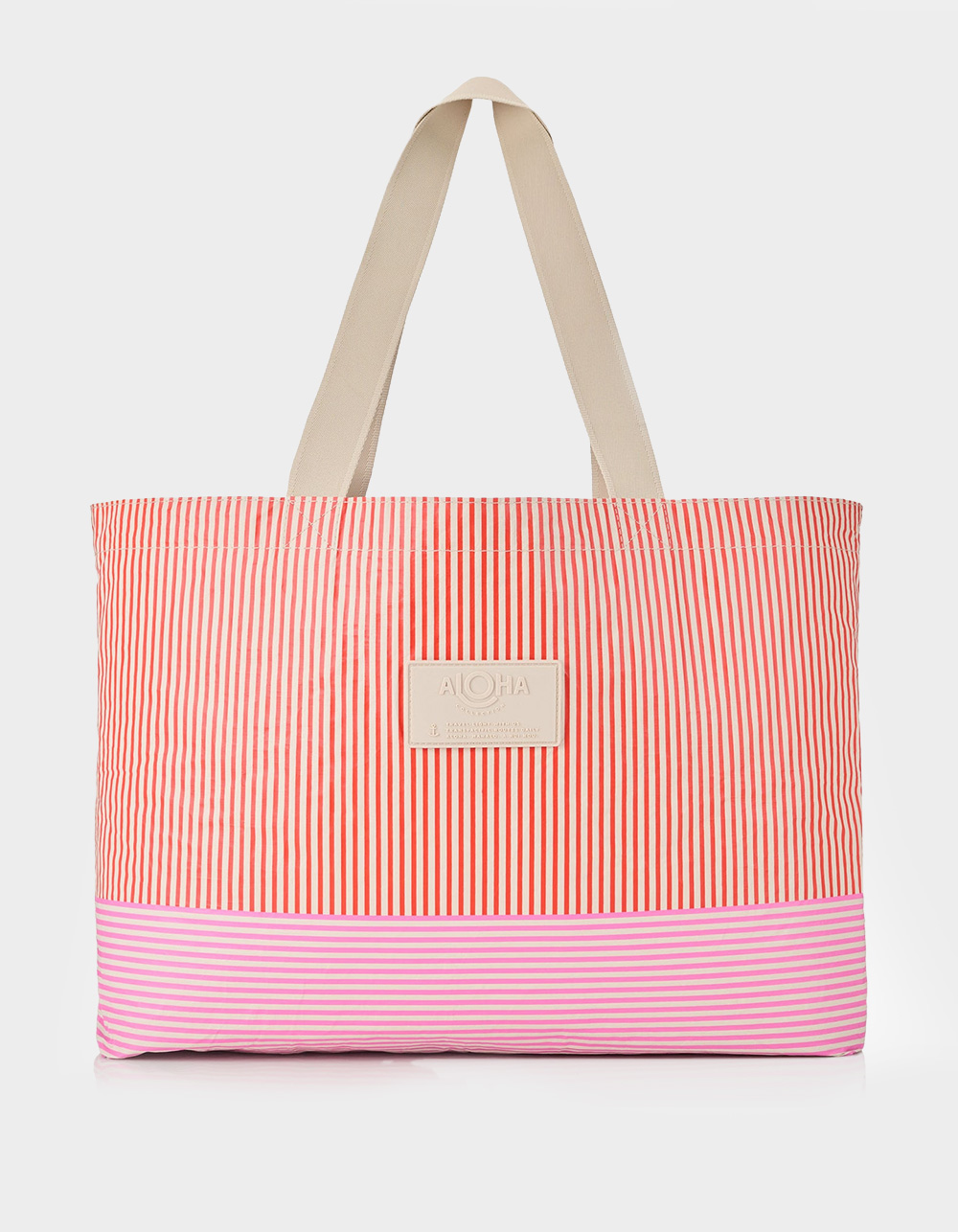 ALOHA COLLECTION Cabana Holo Holo Tote Bag - RED COMBO