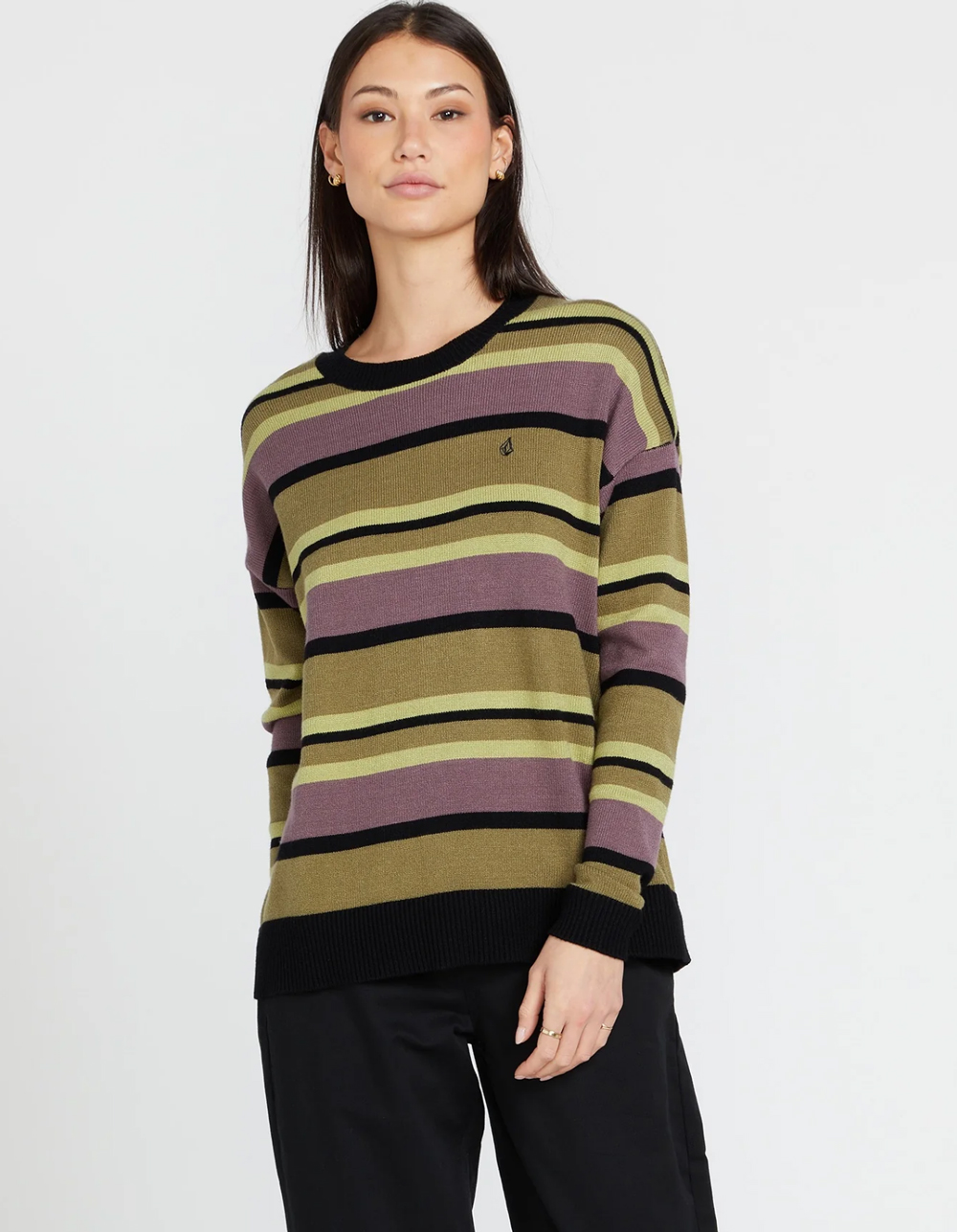 VOLCOM Dede Lovelace Womens Stripe Sweater