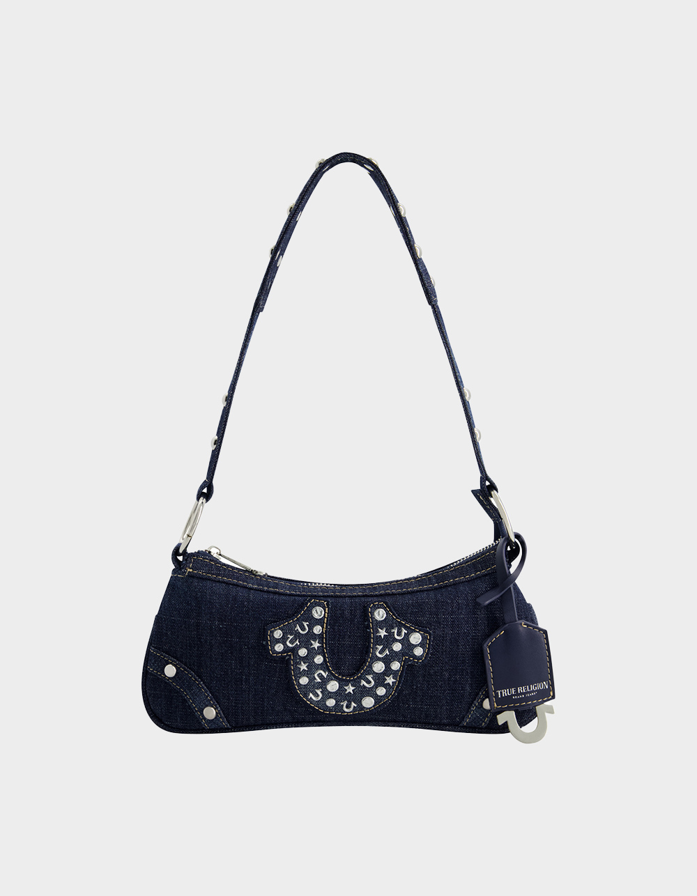 TRUE RELIGION Horseshoe Denim Shoulder Bag - DENIM
