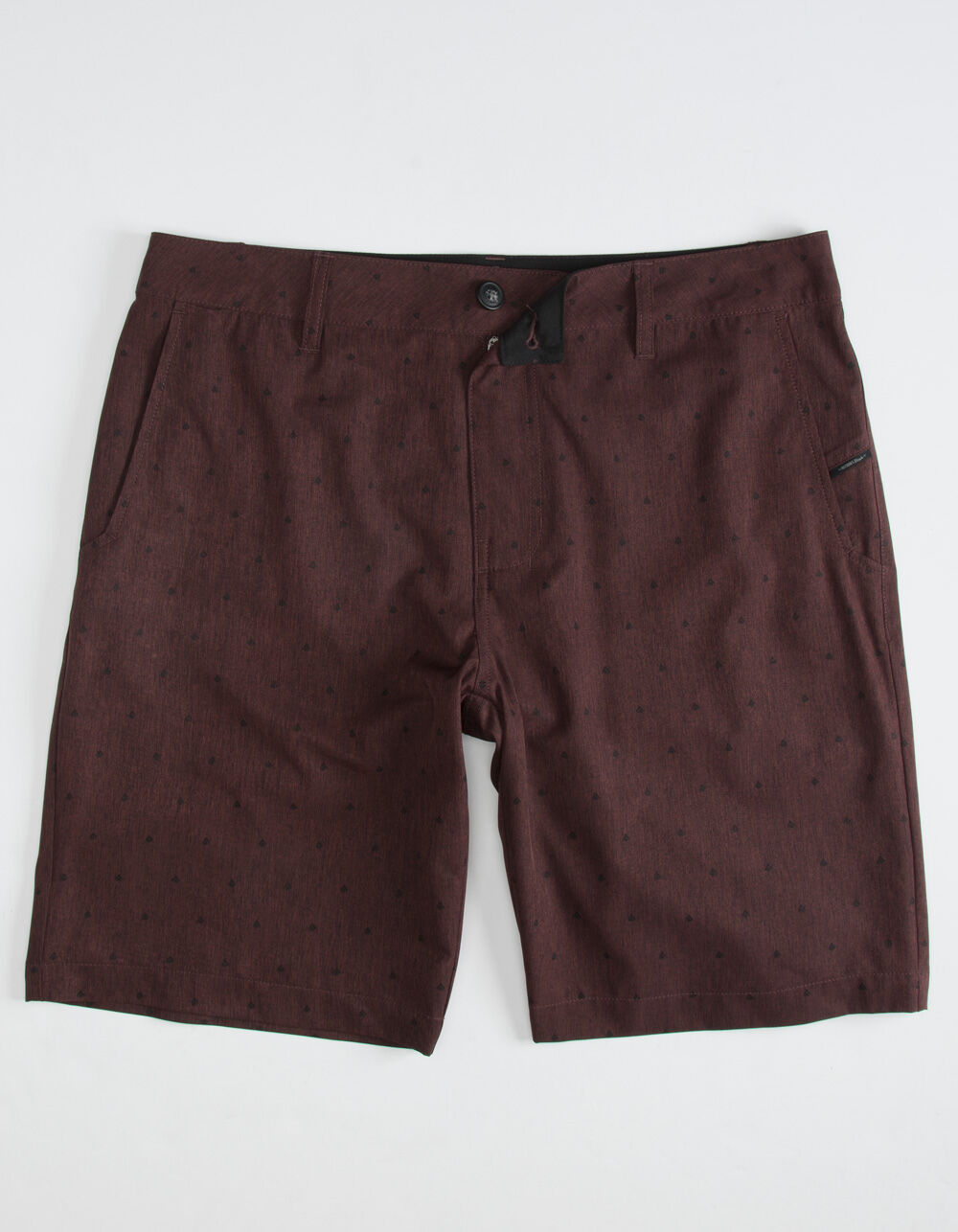 NITROUS BLACK AA Print Mens Hybrid Shorts BURGUNDY Tillys