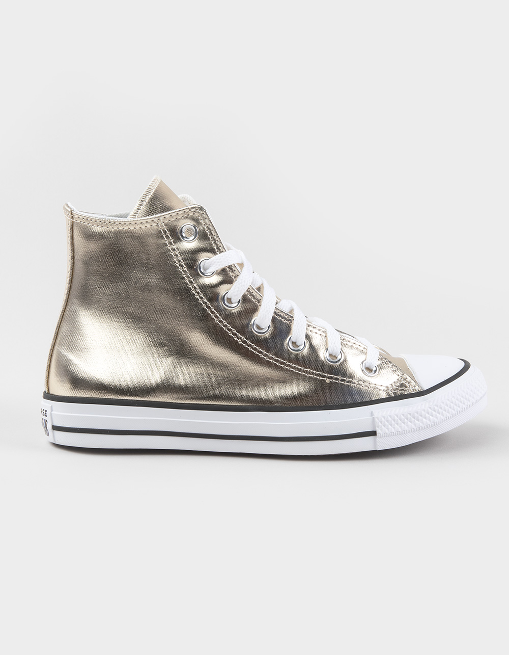 CONVERSE Chuck Taylor All Star Metallic Womens High Top Shoes - GOLD