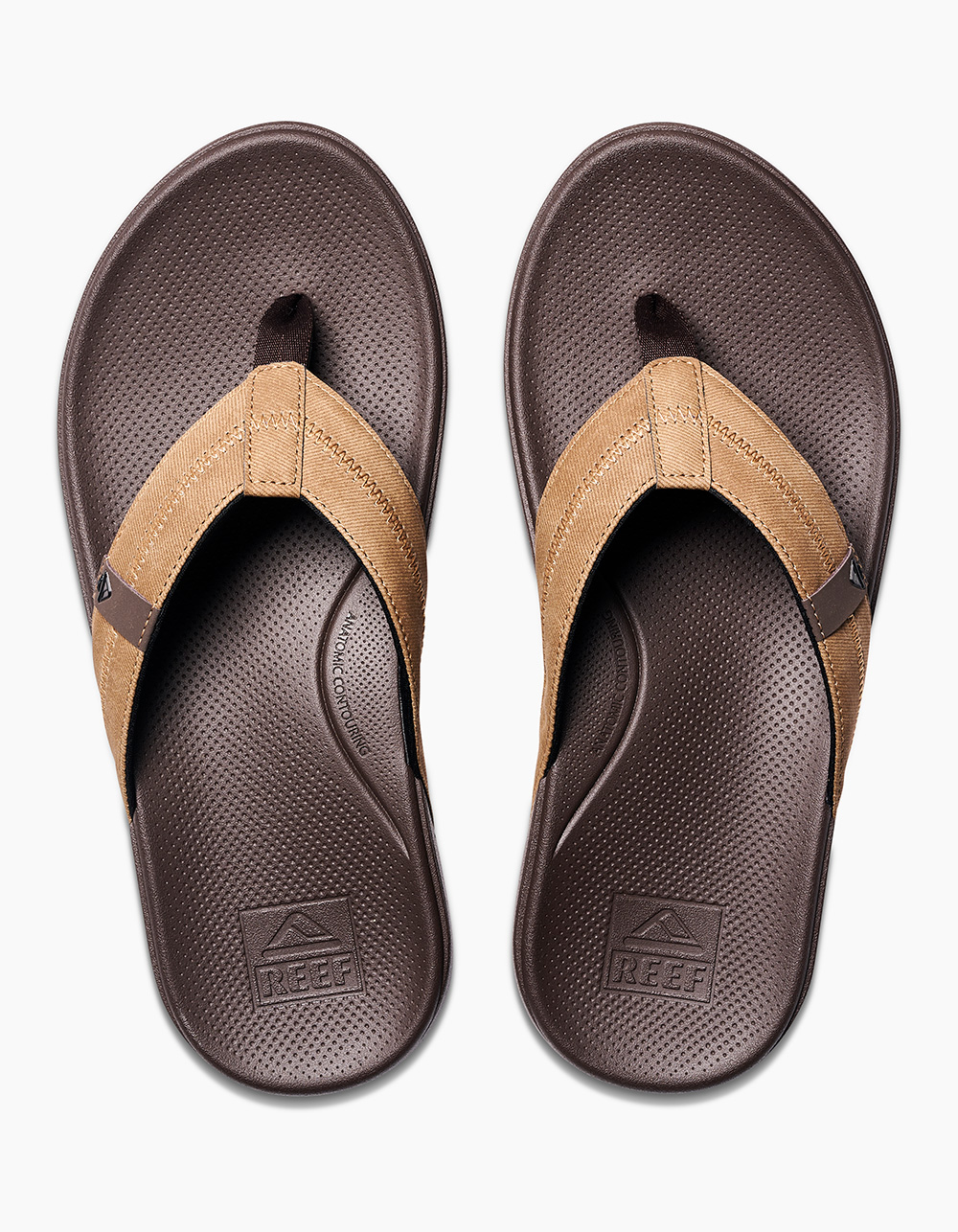 REEF Cushion Phantom 2.0 Mens Flip Flops - BROWN COMBO