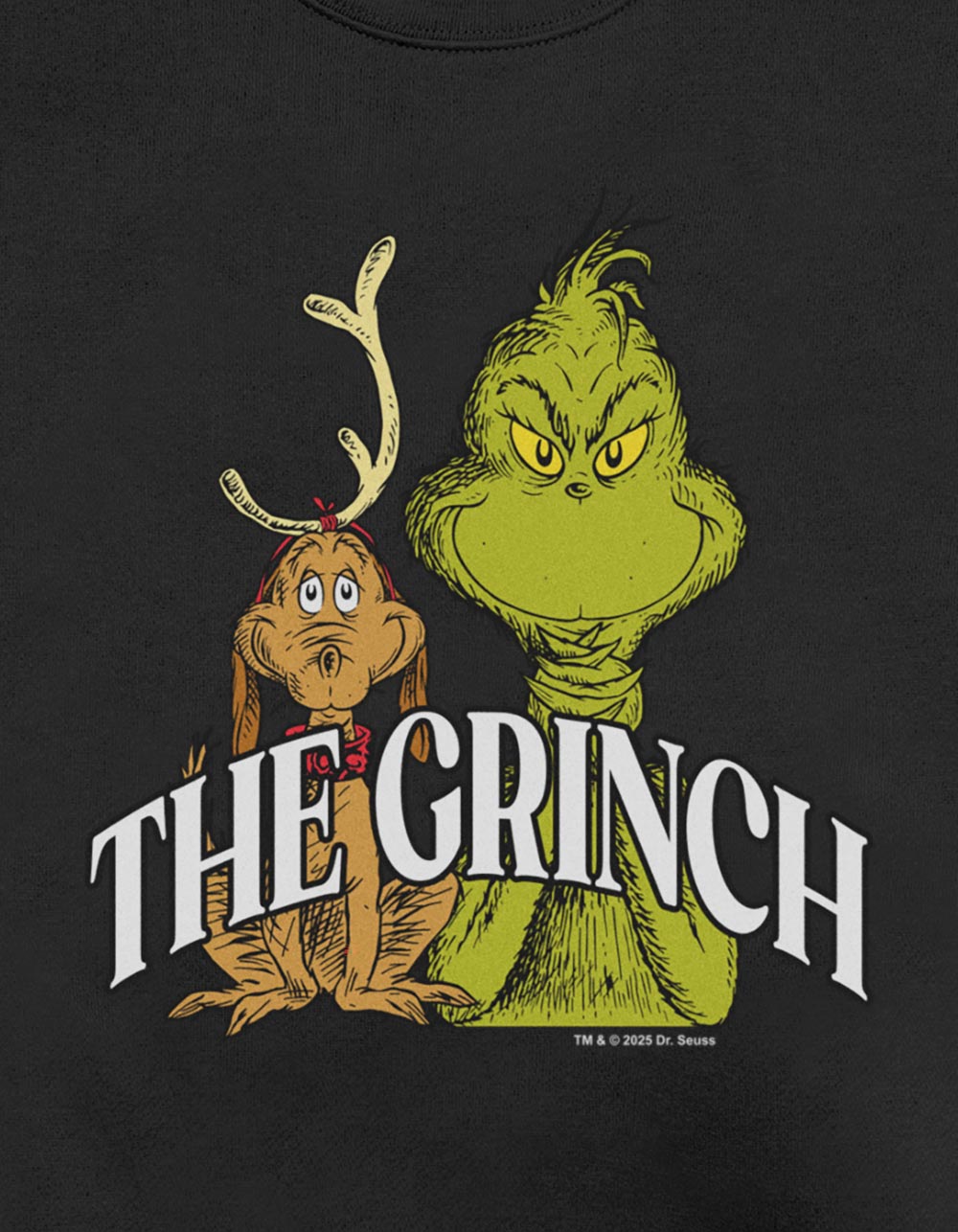 DR. SEUSS Grinch And Max Unisex Crewneck Sweatshirt - BLACK