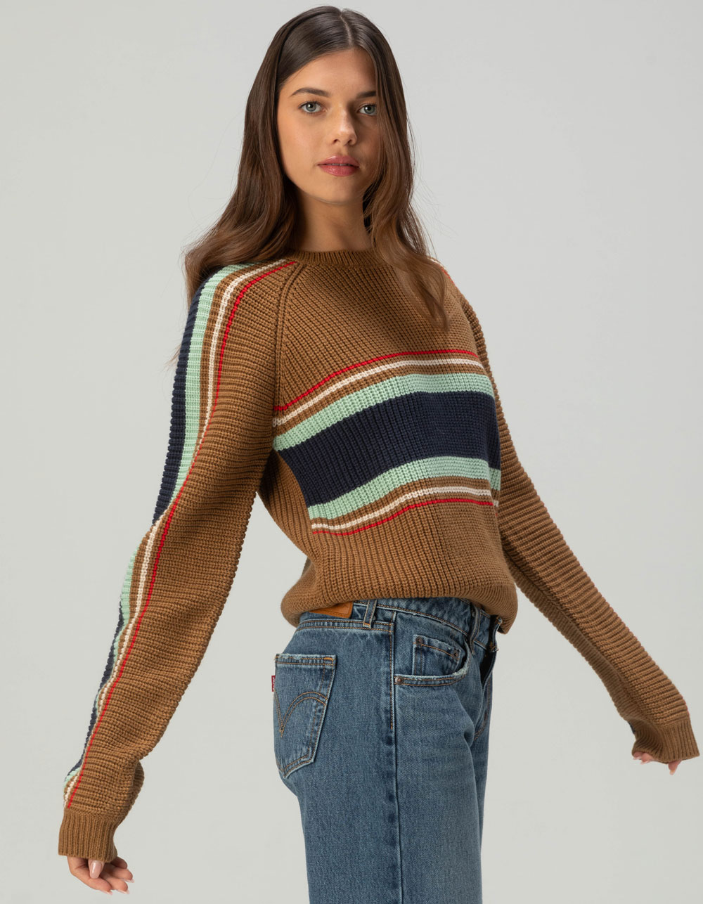 BRIXTON Racing Stripe Womens Sweater - MULTI