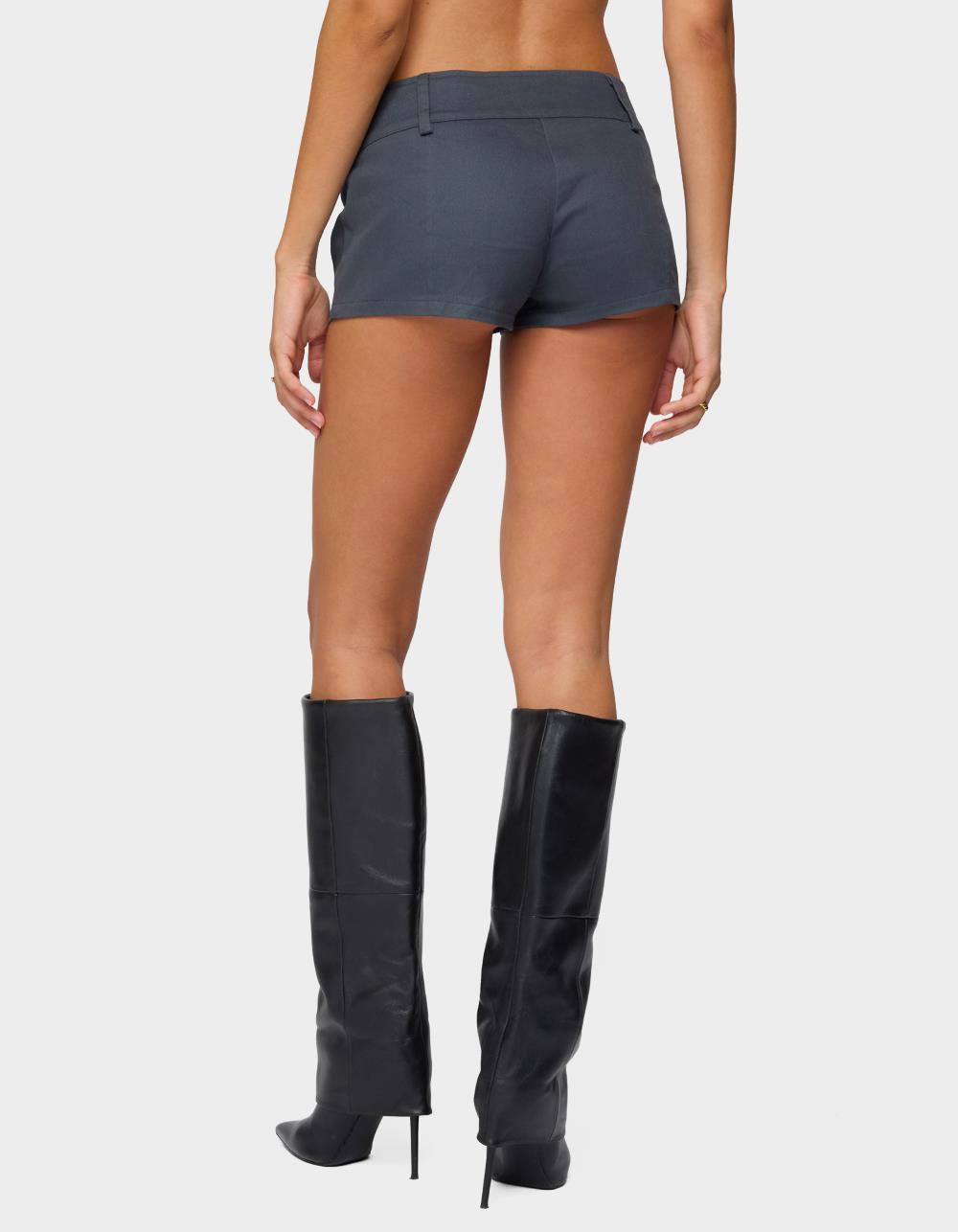 EDIKTED Kayra Micro Shorts - GRAY