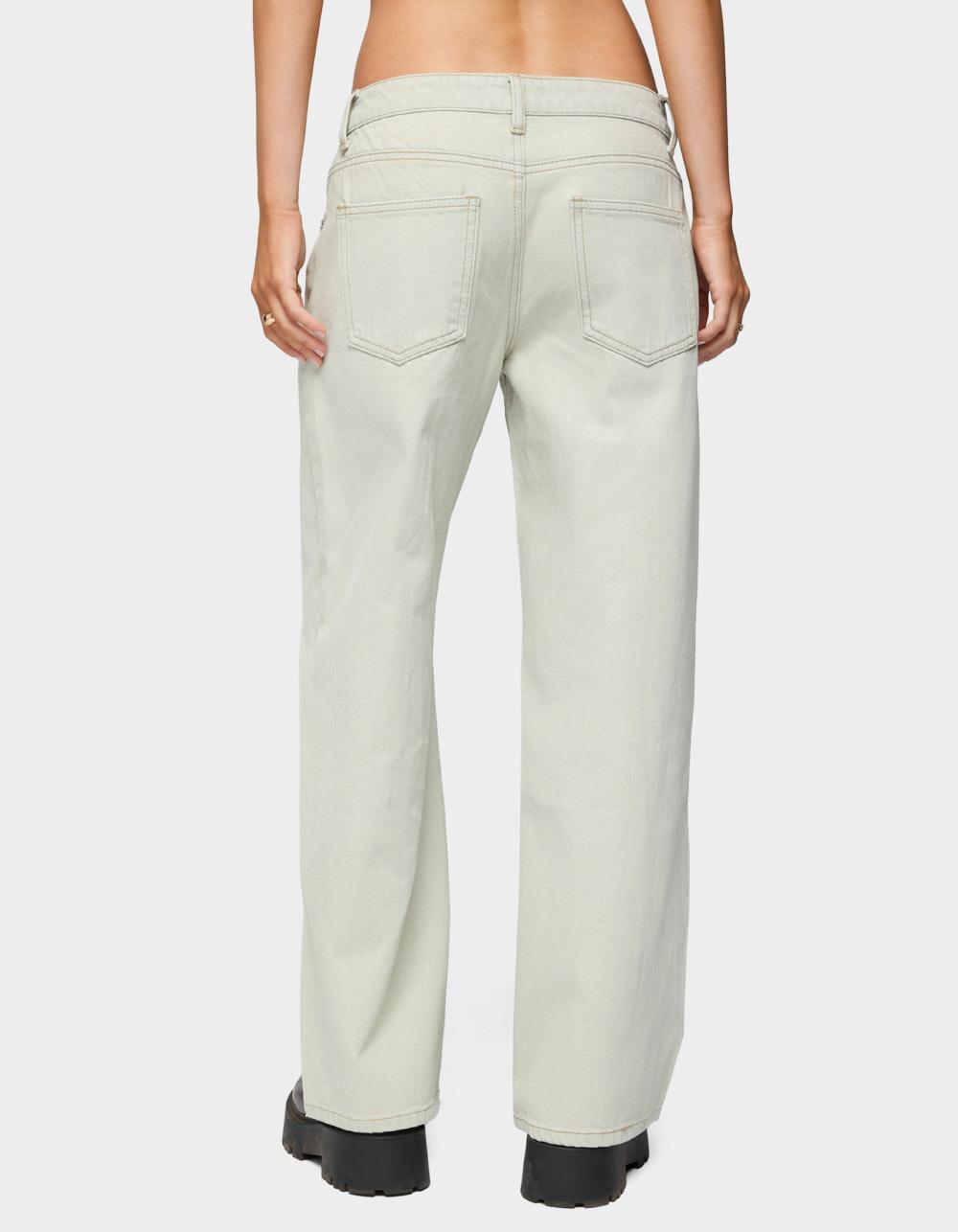 EDIKTED Petite Raelynn Washed Low Rise Baggy Jeans