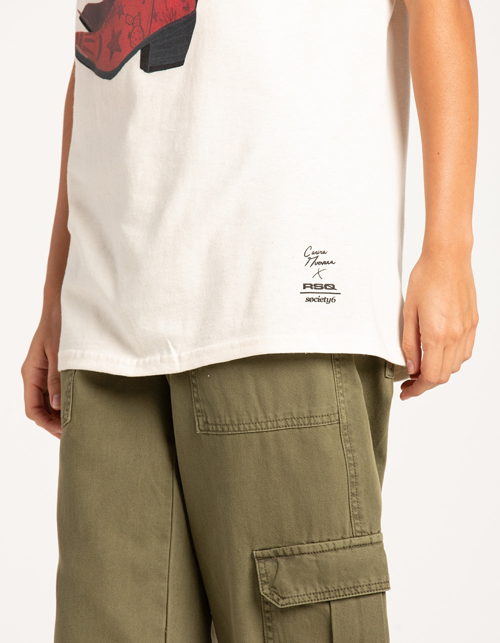 RSQ x Carina Guevara Y'all Means All Womens Tee - NATURAL