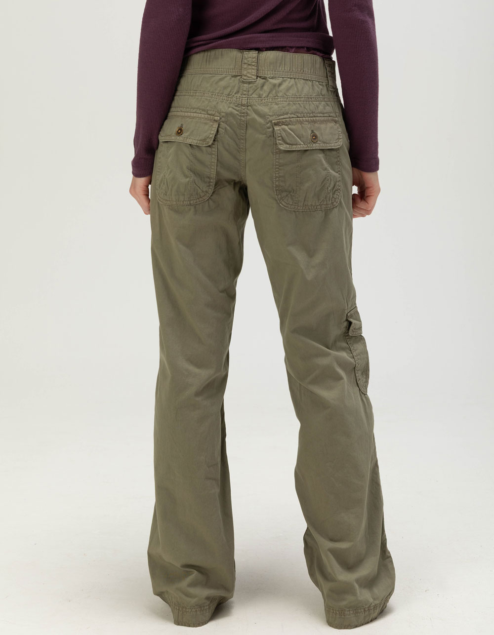 BDG Urban Outfitters 360 Womens Cargo Utility Low Rise Straight Leg Pants - SAGE