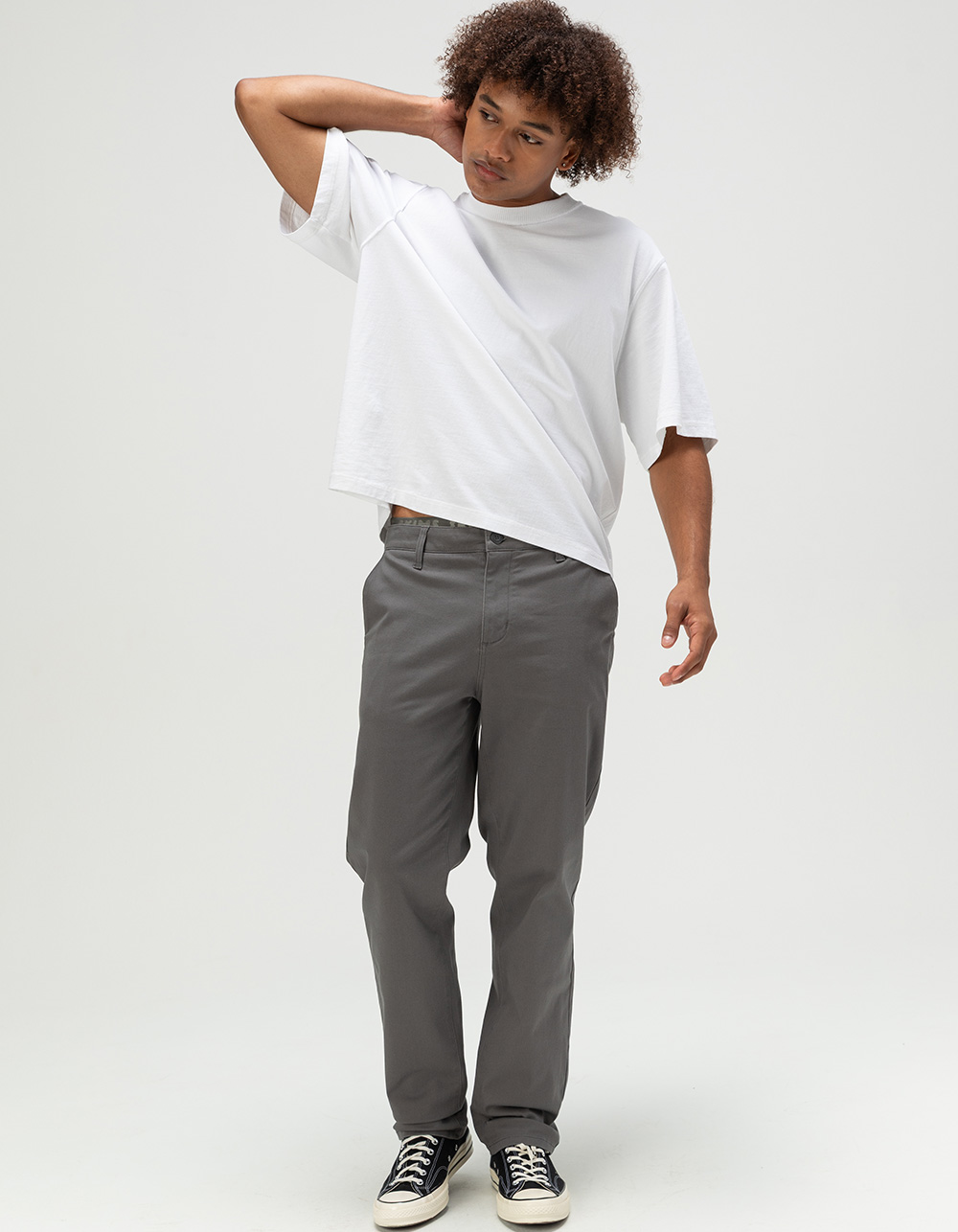 RSQ Mens Slim Straight Chino Pants - CHARCOAL