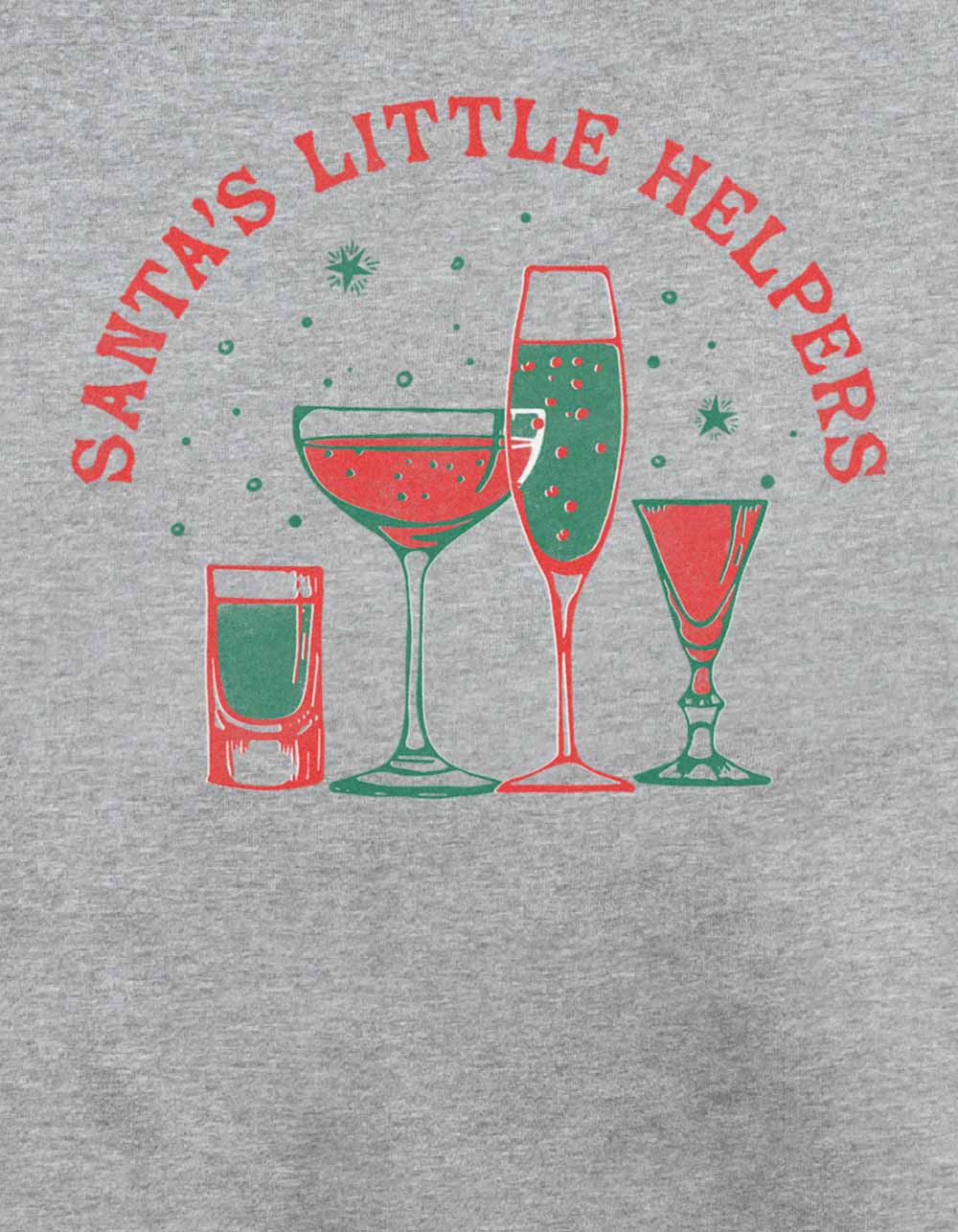 DRINKS Santa's Little Helpers Unisex Crewneck Sweatshirt - HEATHER GRAY