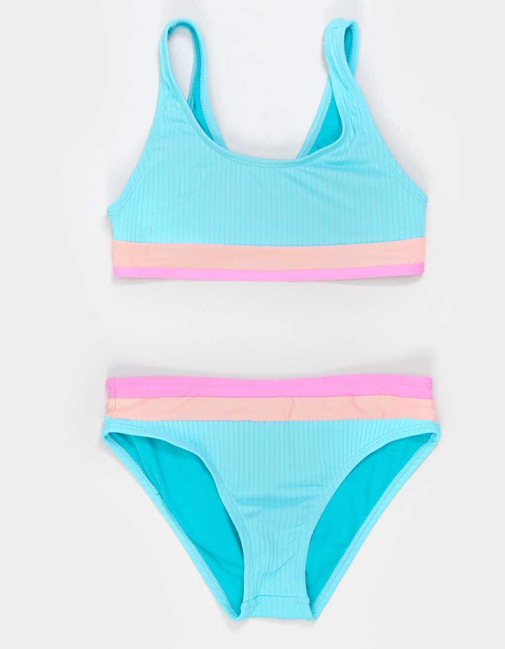 BEACH LINGO Ray Girls Bralette Bikini Set - BLUE COMBO