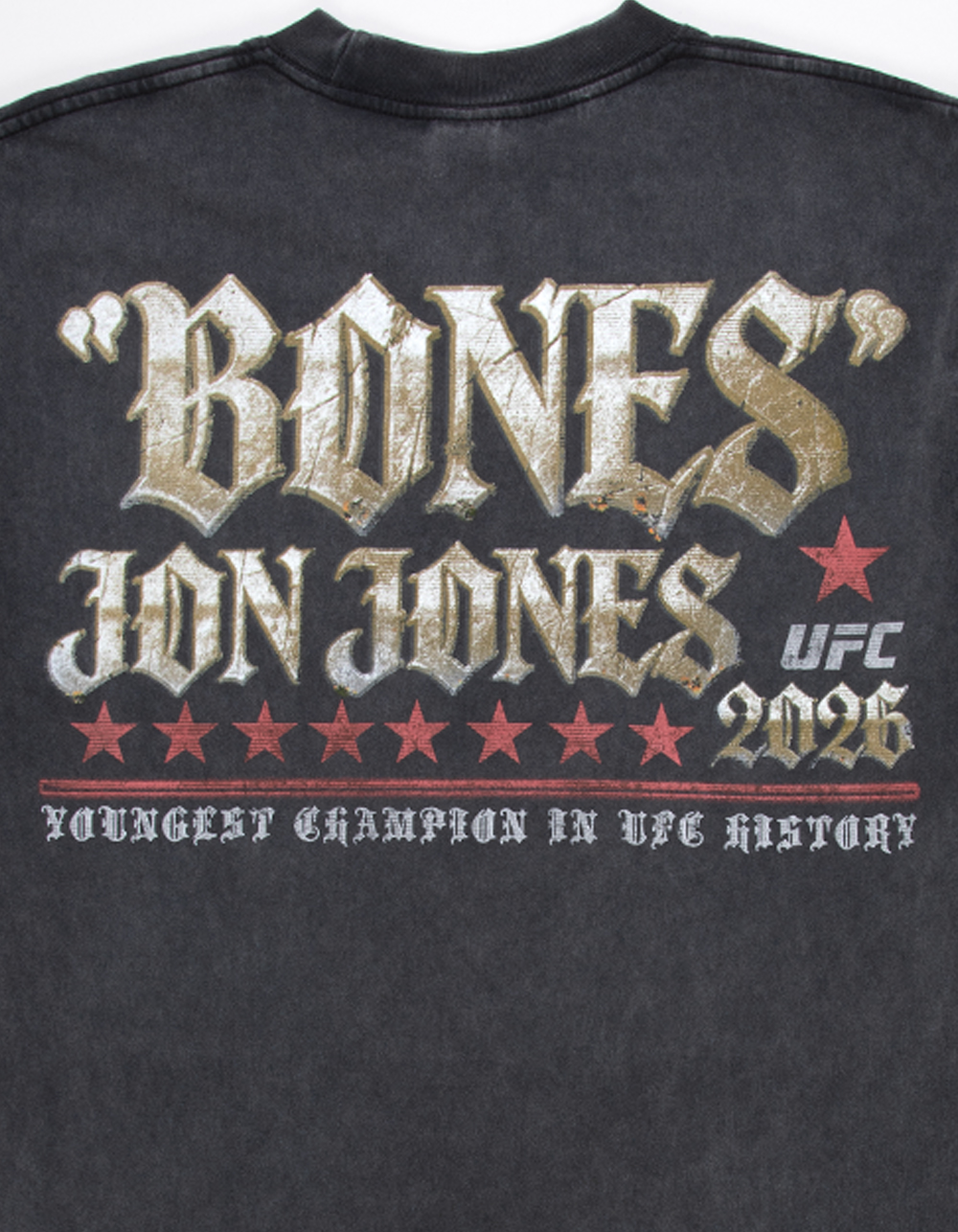 UFC Jon Jones Champ Mens Boxy Tee  - WASHED BLACK
