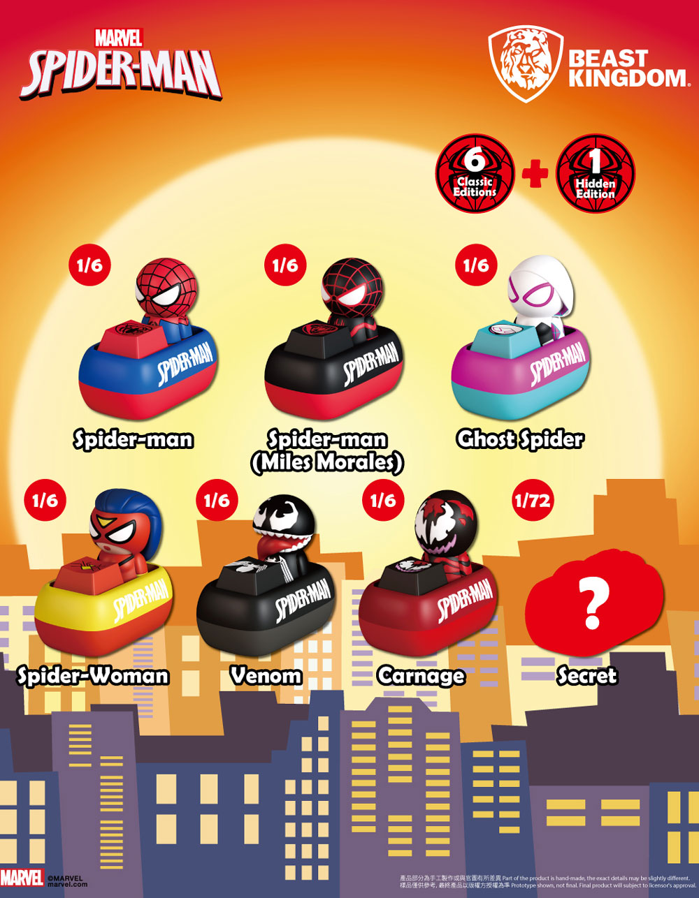 MARVEL Spider-Man Keycaps Blind Box - ASST