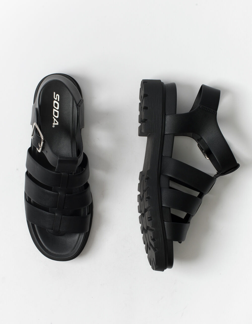 SODA Caged Ankle Strap Womens Sandals - BLACK | Tillys