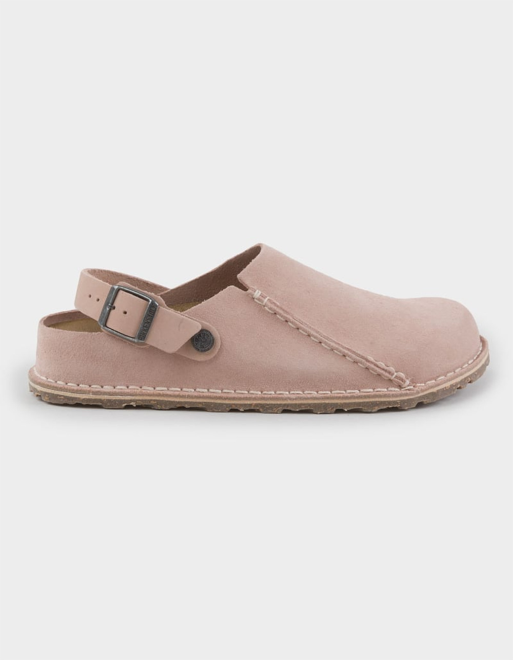 BIRKENSTOCK Lutry Premium Suede Womens Clogs - LIGHT PINK