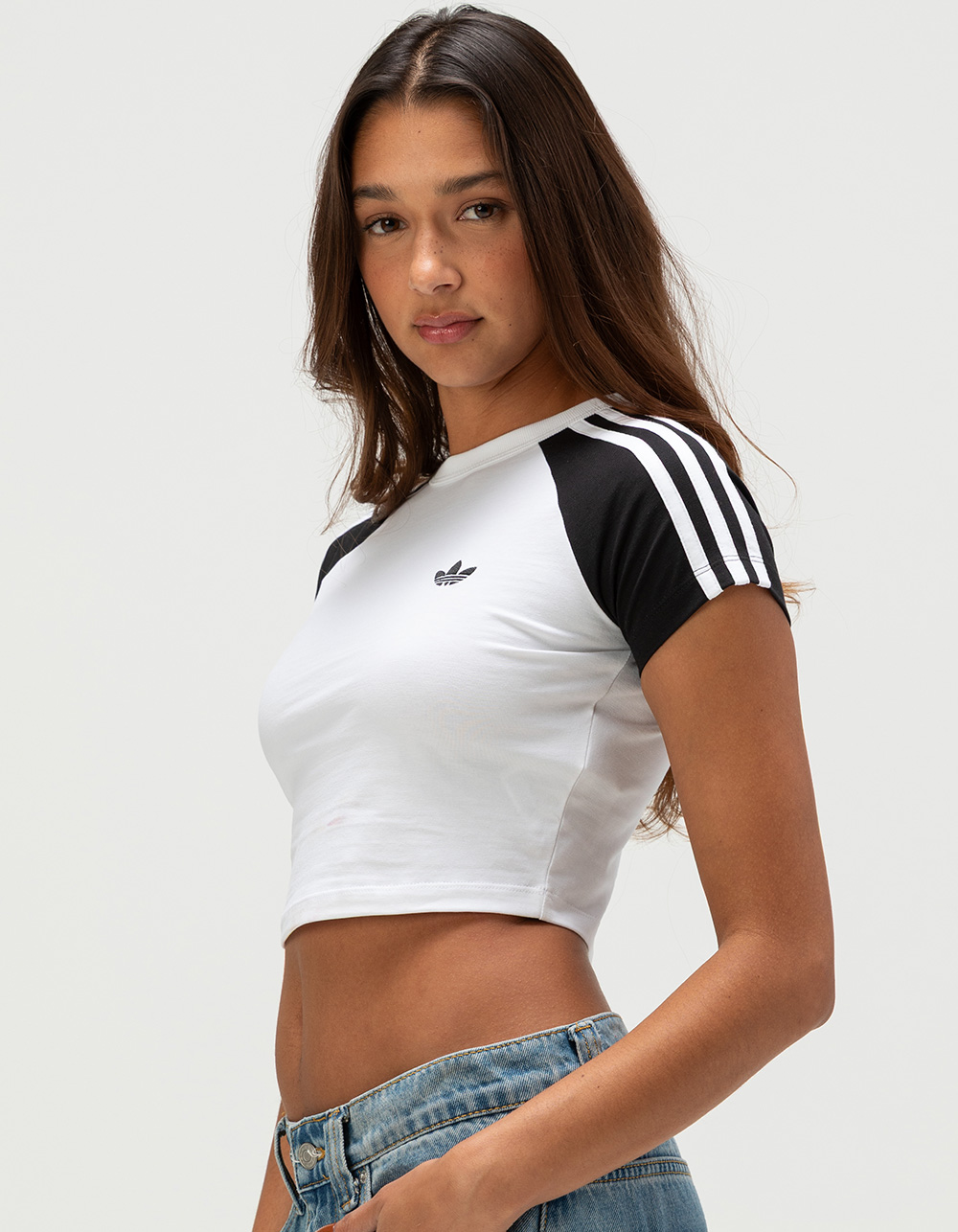 ADIDAS Originals SST Womens Baby Tee - WHT/BLK