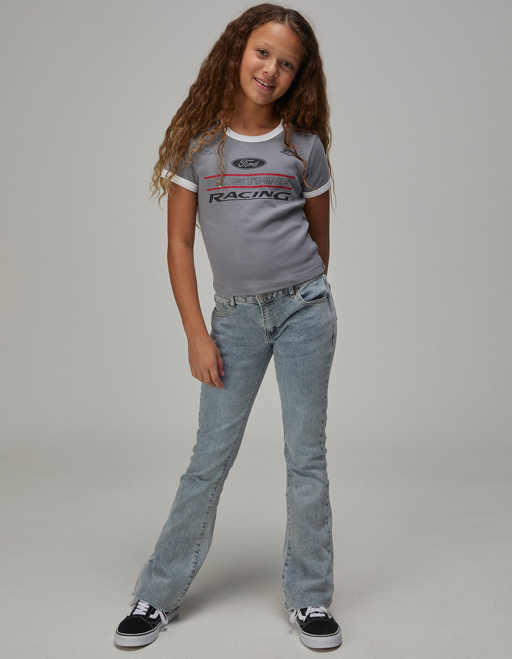 RSQ Girls Low Rise Flare Jeans - LIGHT WASH