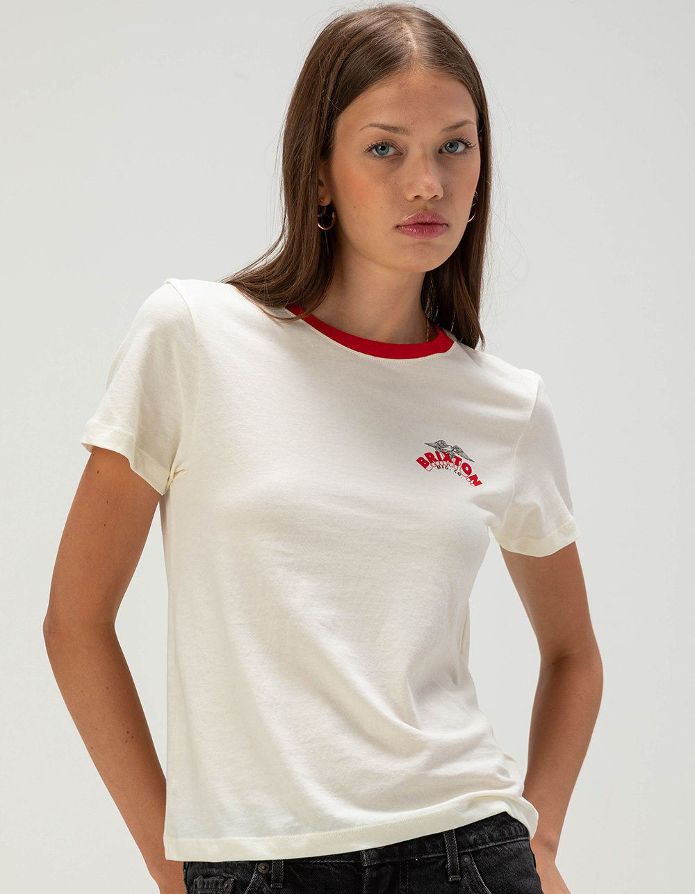 BRIXTON Banner Womens Slim Tee - IVORY