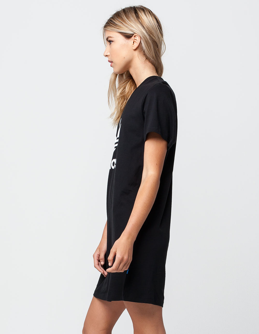 adidas originals trefoil logo dress in black