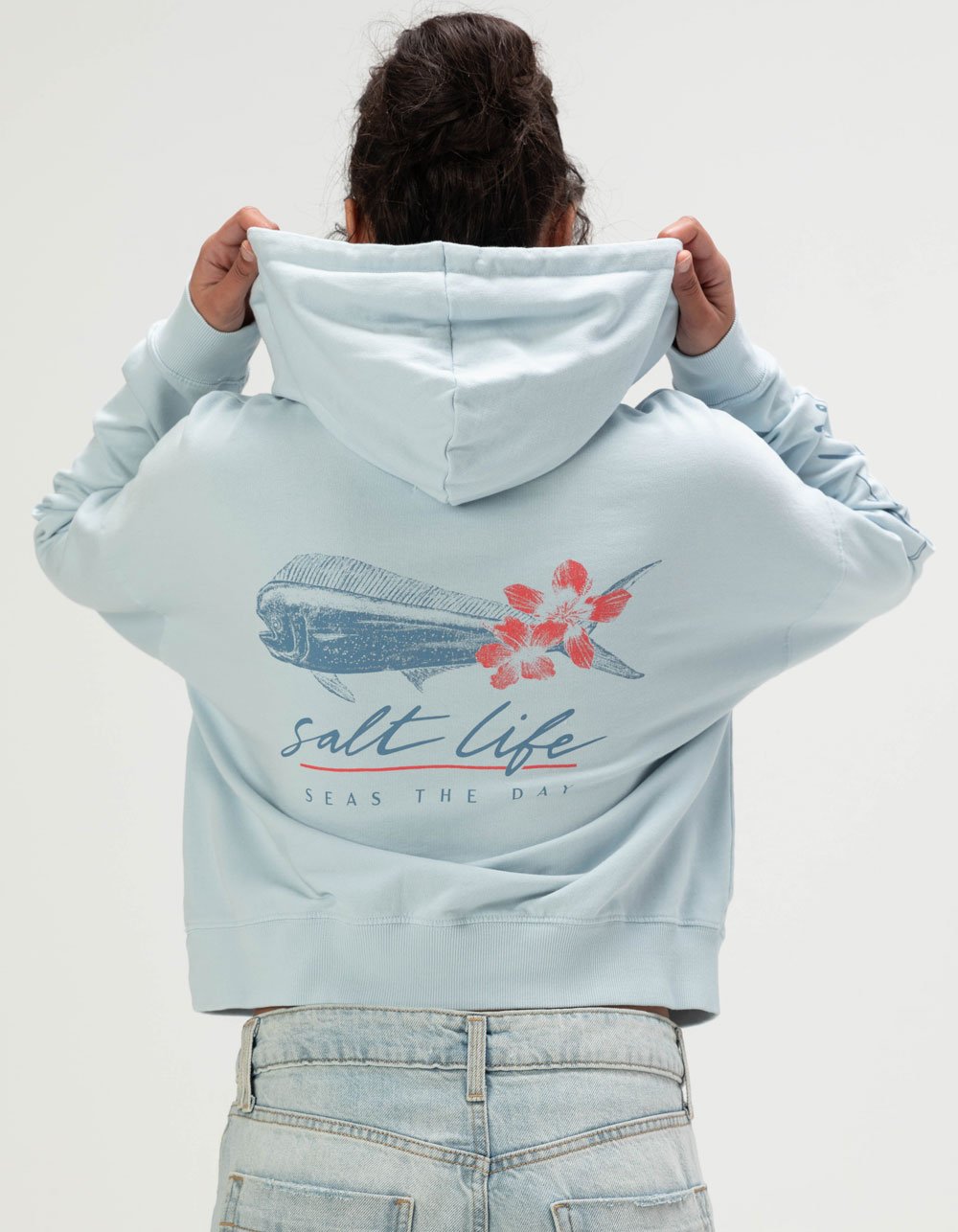 SALT LIFE Mahi Bloom Womens Hoodie - BLUE