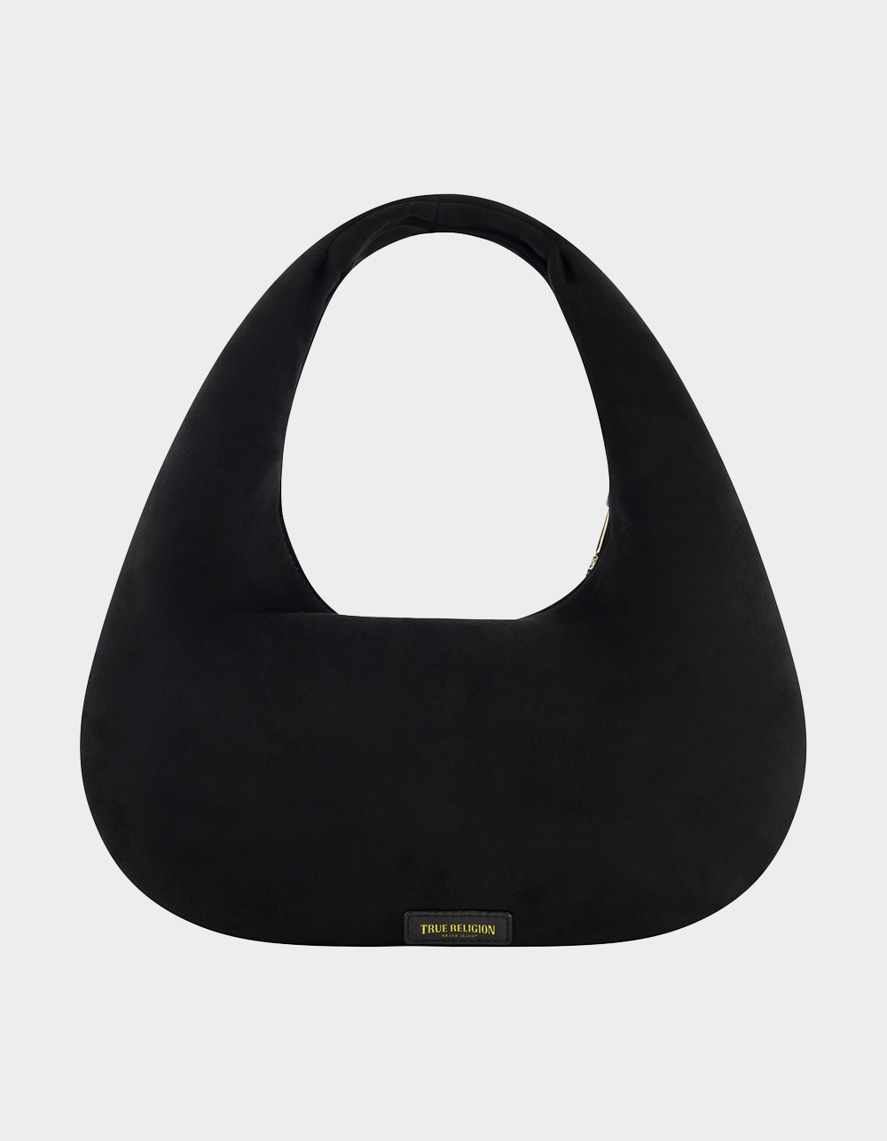 TRUE RELIGION Horseshoe Link Soft Hobo Bag - BLACK