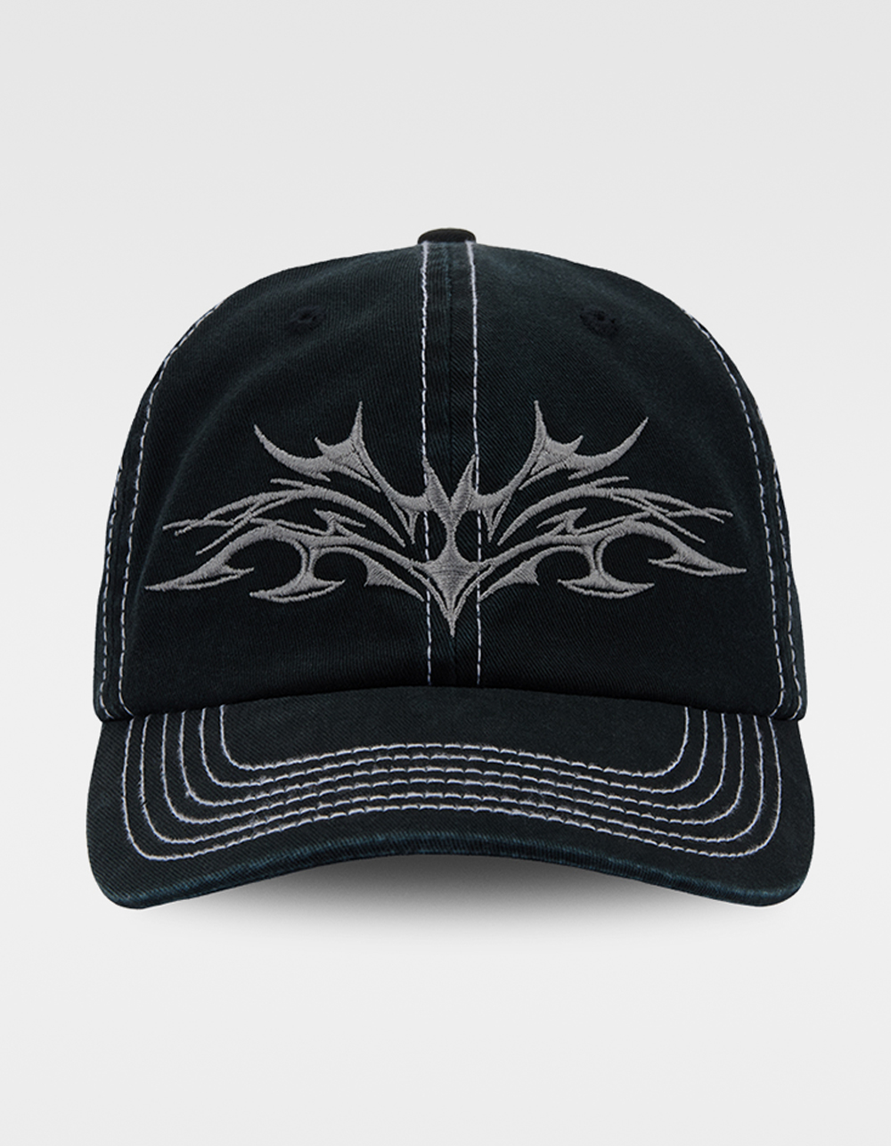 Tribal Strapback Dad Hat - BLACK