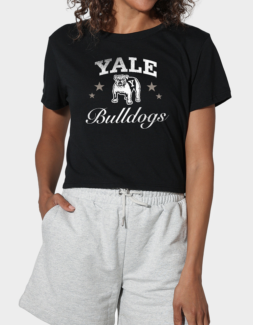 YALE UNIVERSITY Bulldogs Womens Cropped Tee