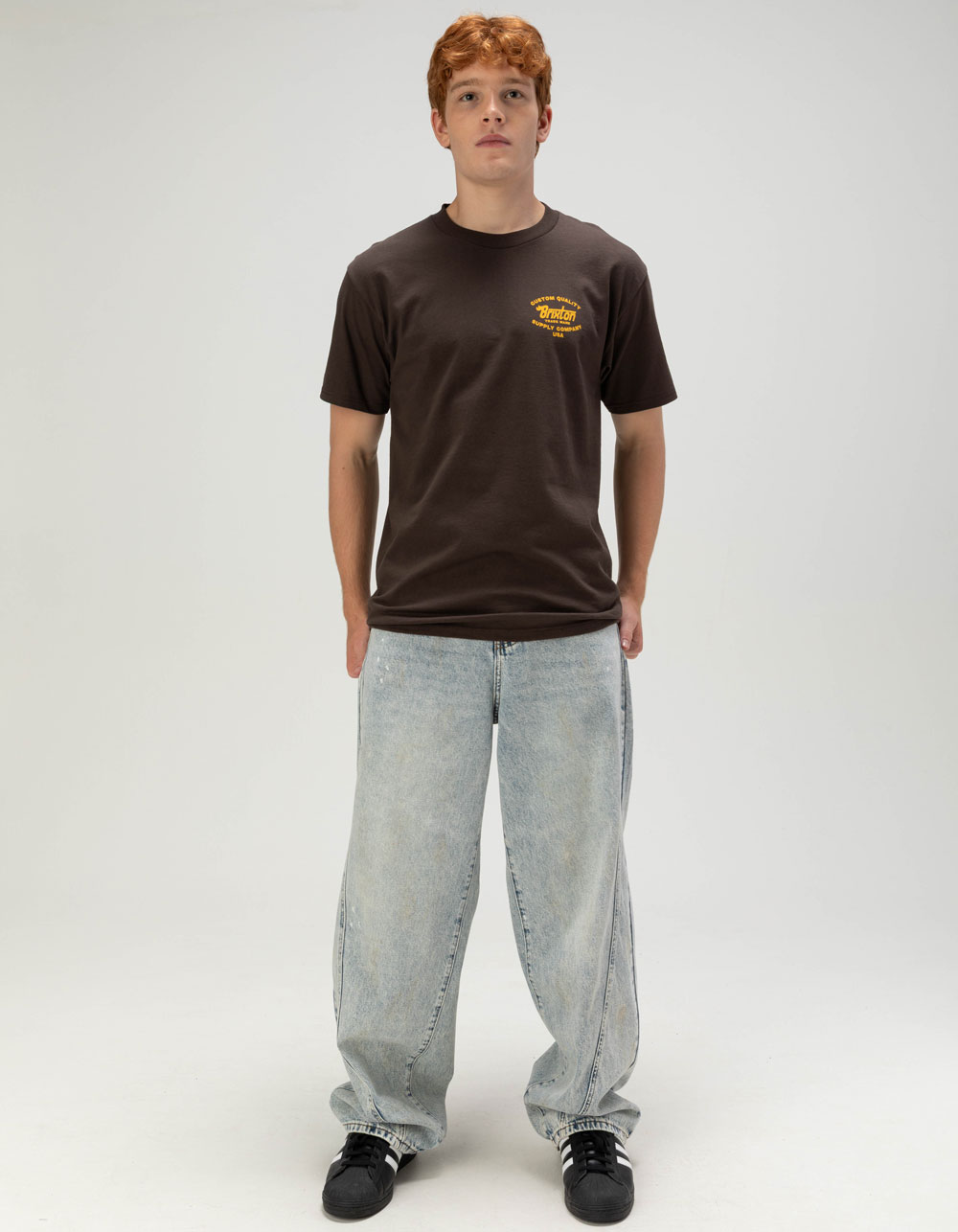 BRIXTON Glade Mens Tee - BROWN