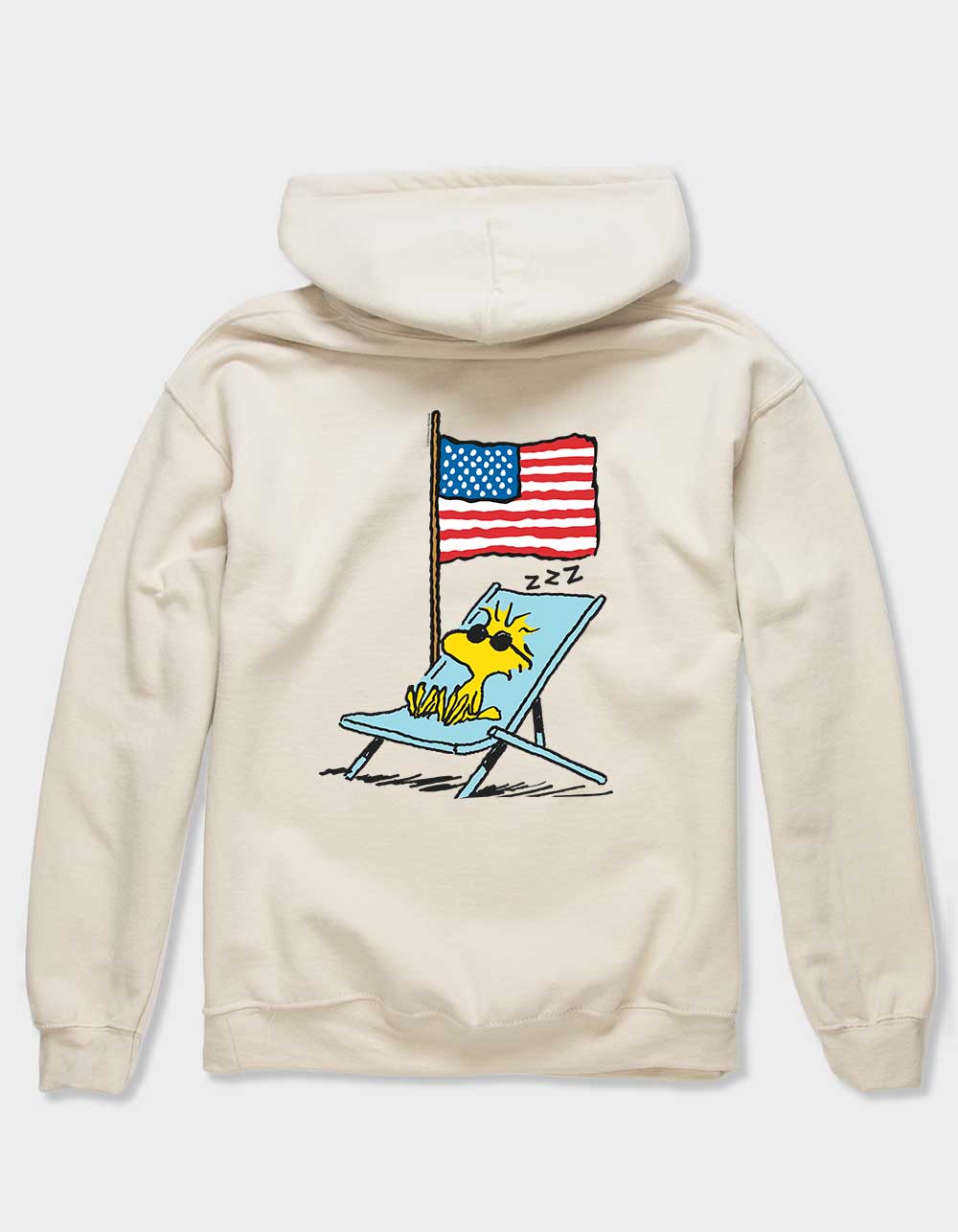 PEANUTS Woodstock America Flag Unisex Hoodie - SAND