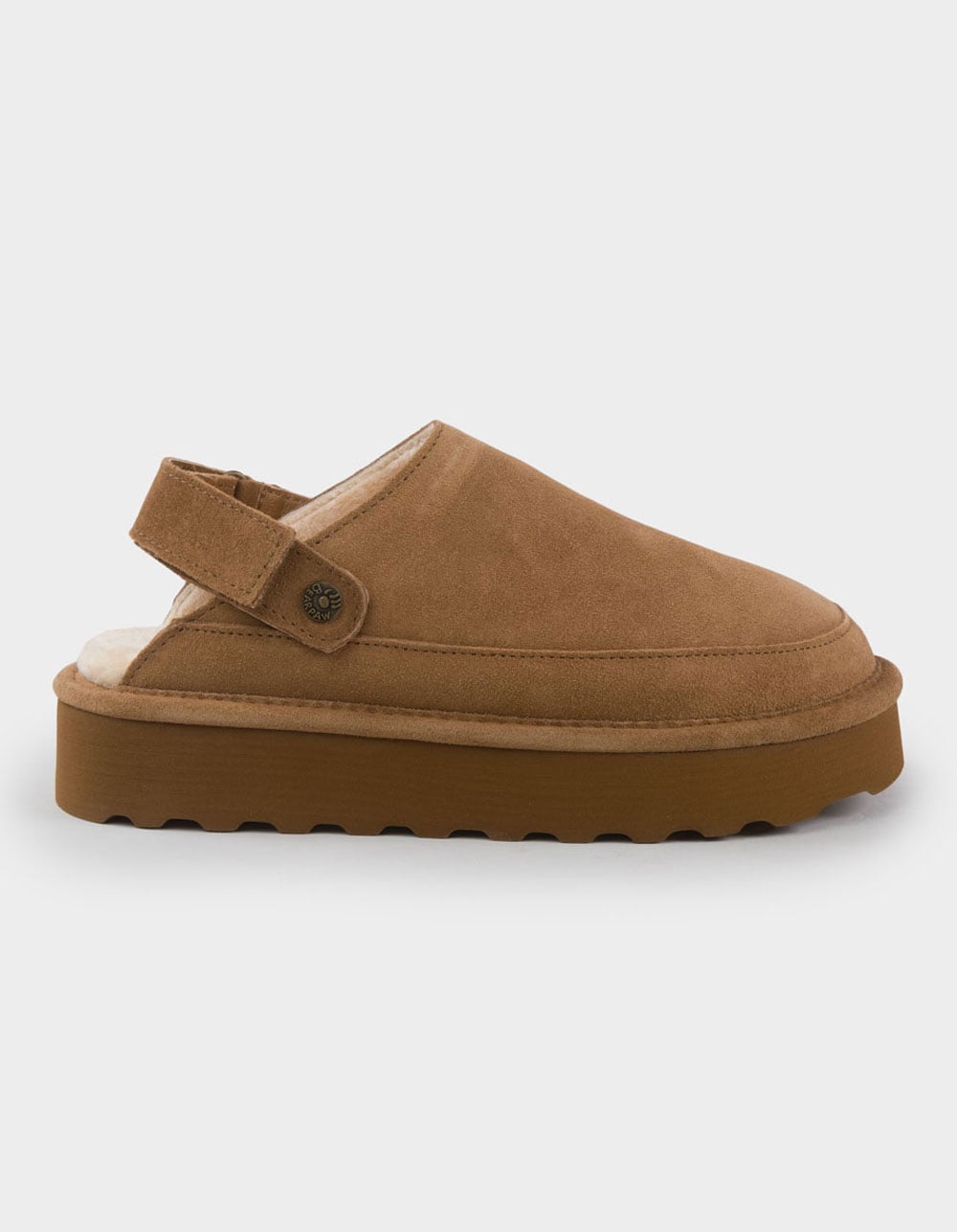 BEARPAW Brooke Platform Womens Slippers - BROWN