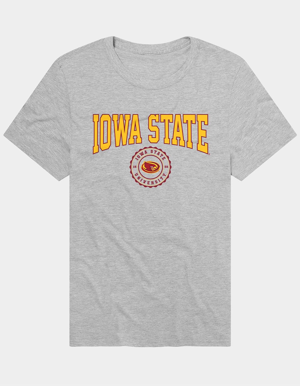 IOWA STATE UNIVERSITY Collegiate Seal Mens Tee - HEATHER GRAY