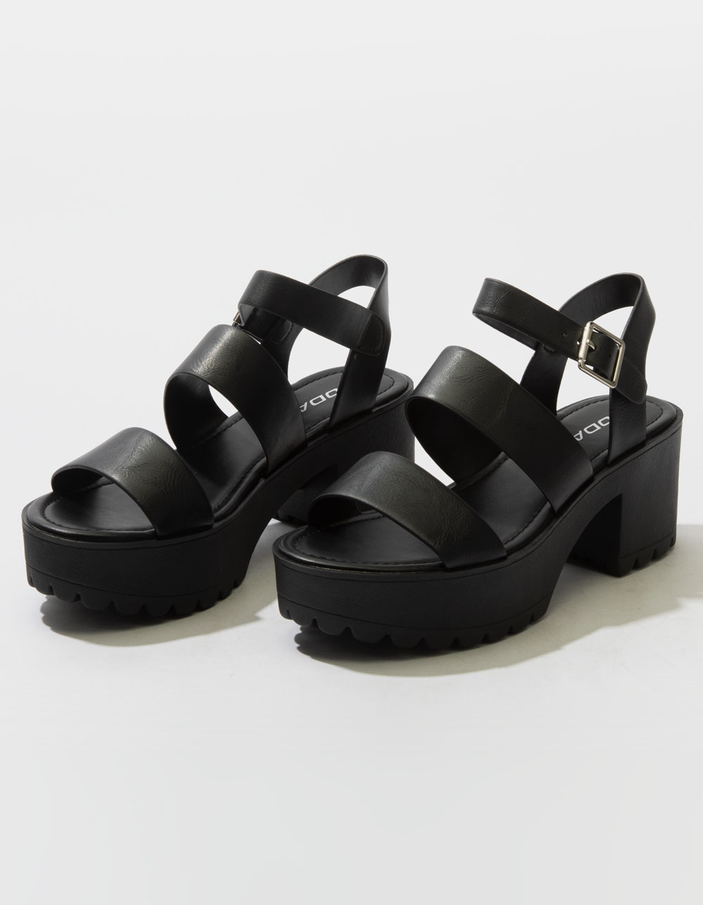 SODA Lug Sole Ankle Strap Womens Platform Sandals