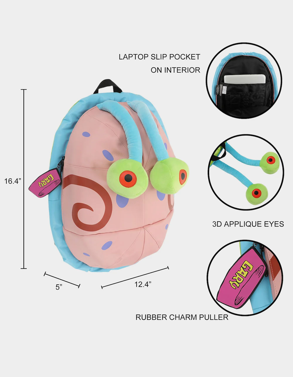 BIOWORLD SpongeBob SquarePants Gary The Snail Backpack - MULTI