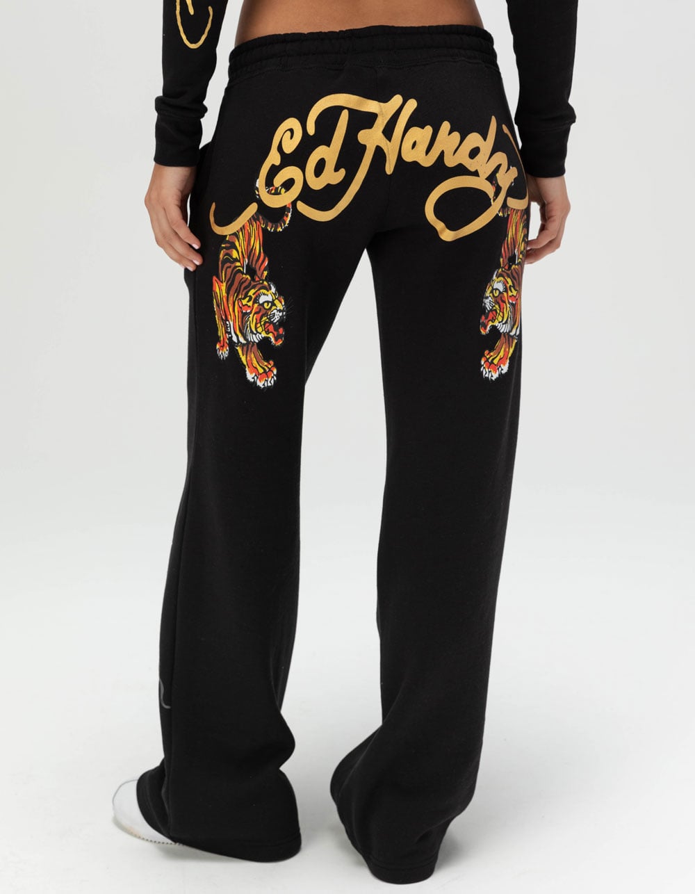 ED HARDY Tigers Womens Sweatpants - BLACK