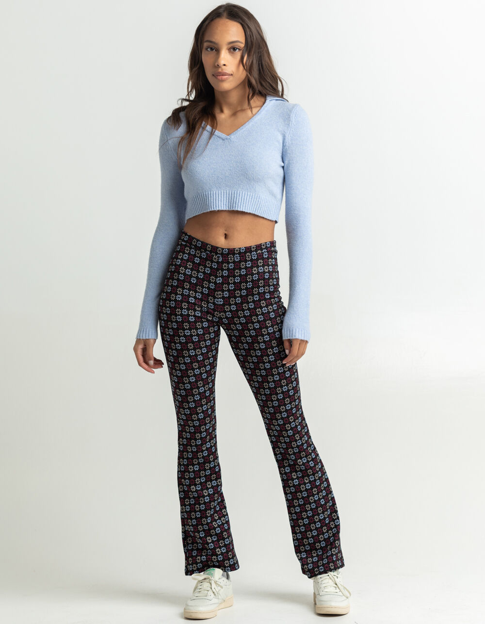 RSQ Womens Floral Flare Pants - BLACK COMBO | Tillys