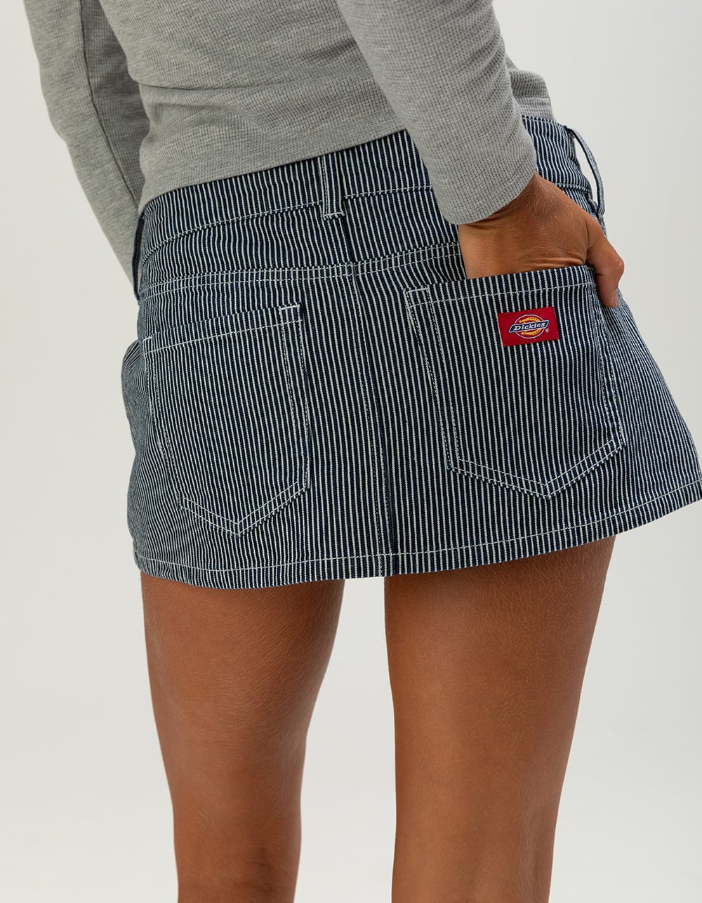 DICKIES Stripe Womens Skort - NAVY/WHITE
