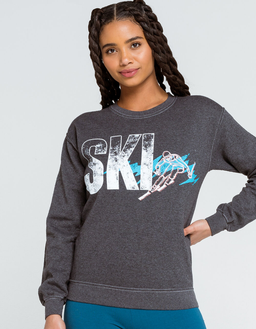 FULL TILT Ski Womens Sweatshirt GRAY Tillys