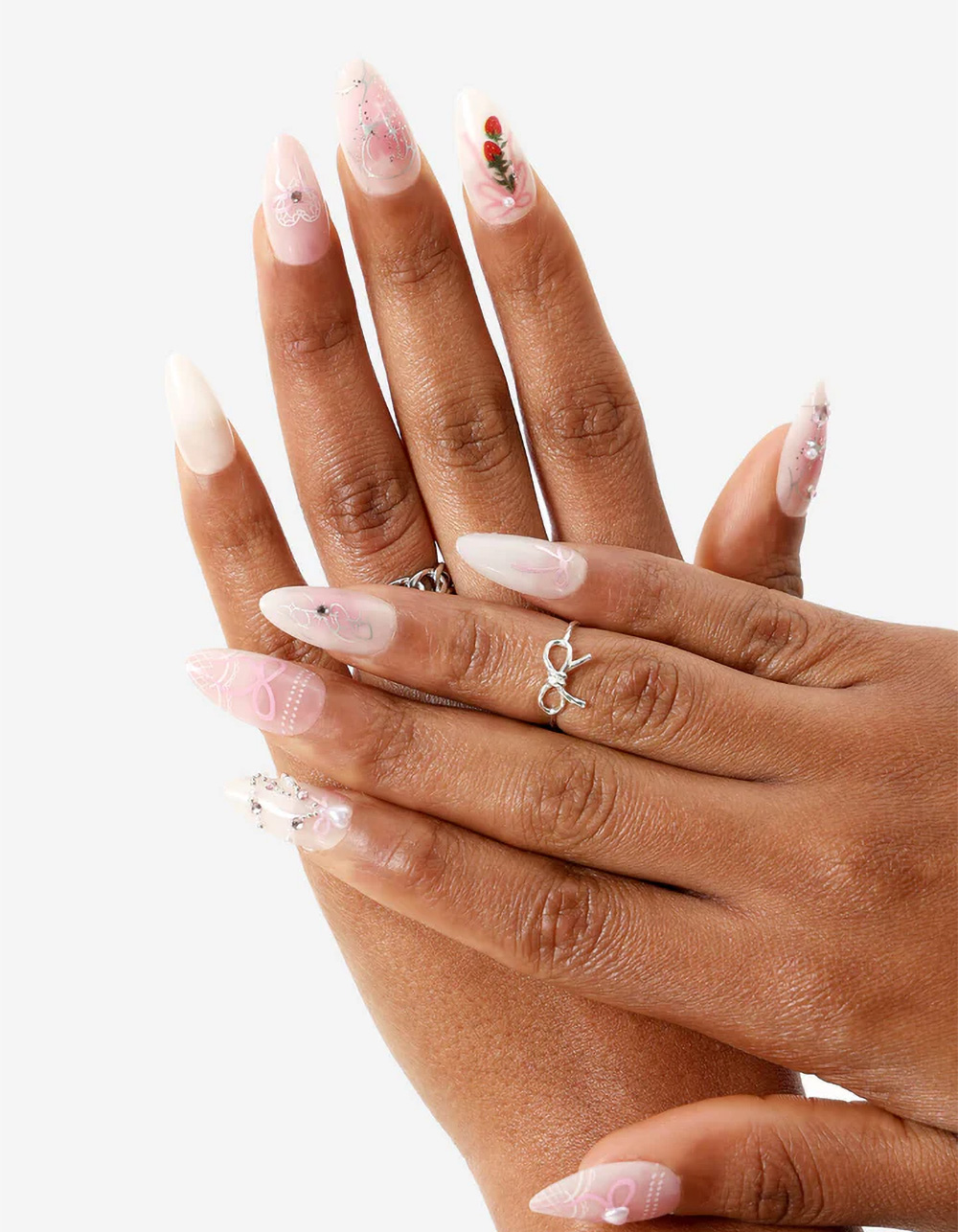 NEVER HAVE I EVER Strawberries N Crème Almond Press-On Nails - PINK