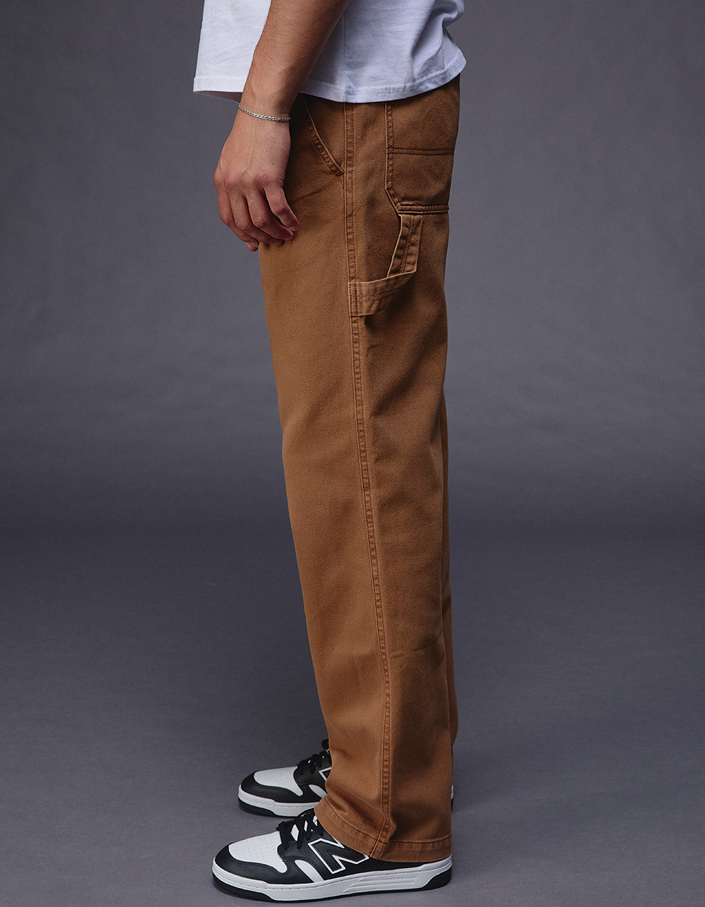 RSQ Mens Straight Fit Pull On Carpenter Pants - TOFFEE