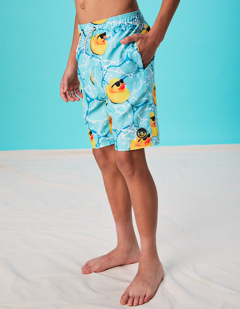 NEFF Sunglasses Duck Boys Swim Trunks - OCEAN