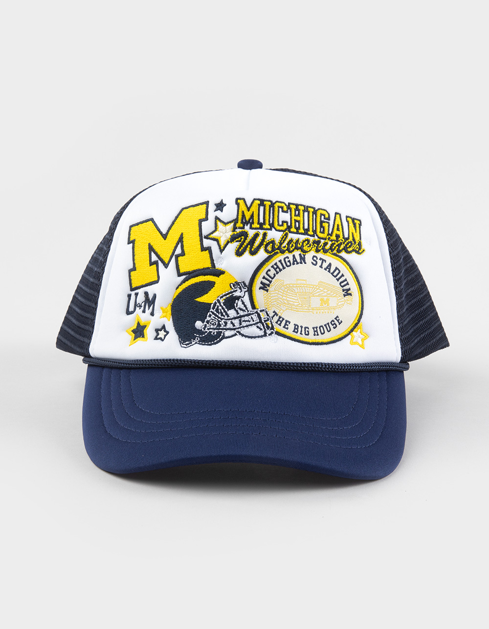 GAMEDAY SOCIAL Michigan Wolverines Trucker Hat - NAVY/WHITE