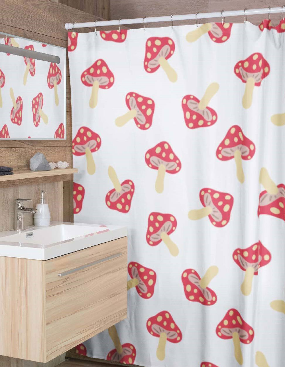 Mushroom Shower Curtain RED Tillys