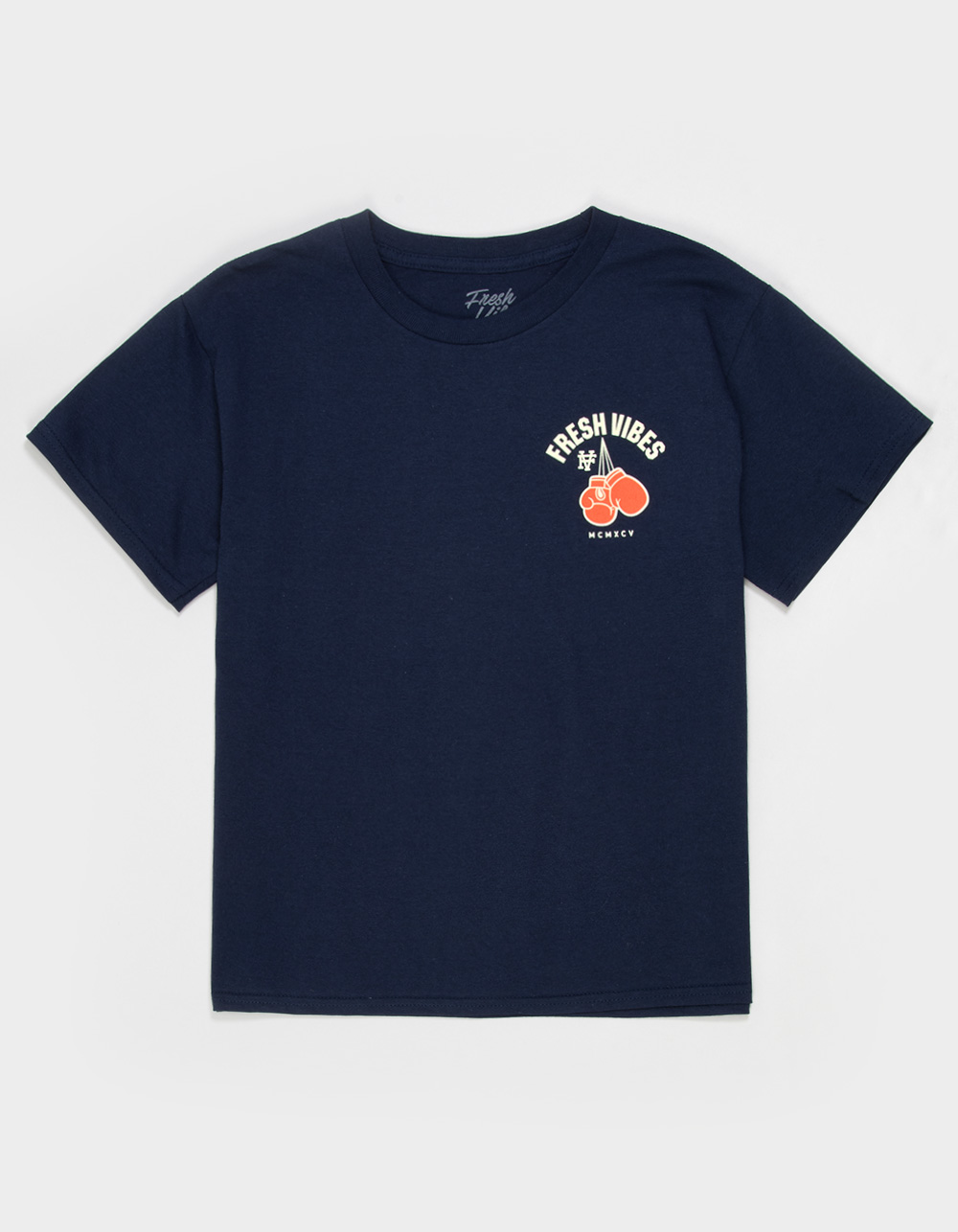 FRESH VIBES Boxing Club Boys Tee - NAVY