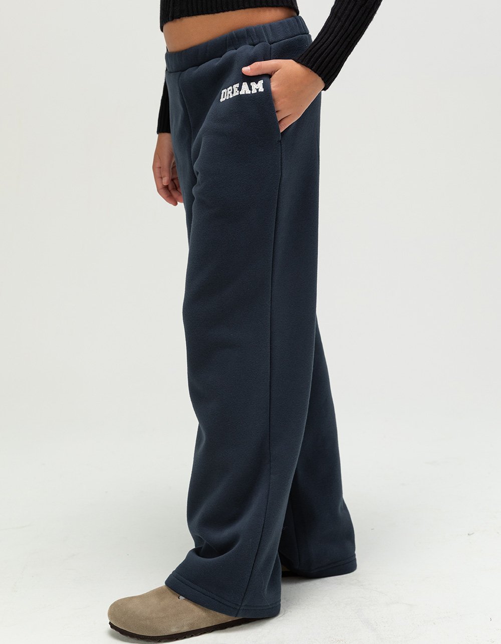 FULL TILT Dream Girls Wide Leg Sweatpants - NAVY