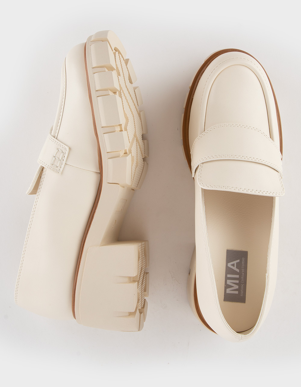 MIA Robbin Platform Womens Loafers - BONE