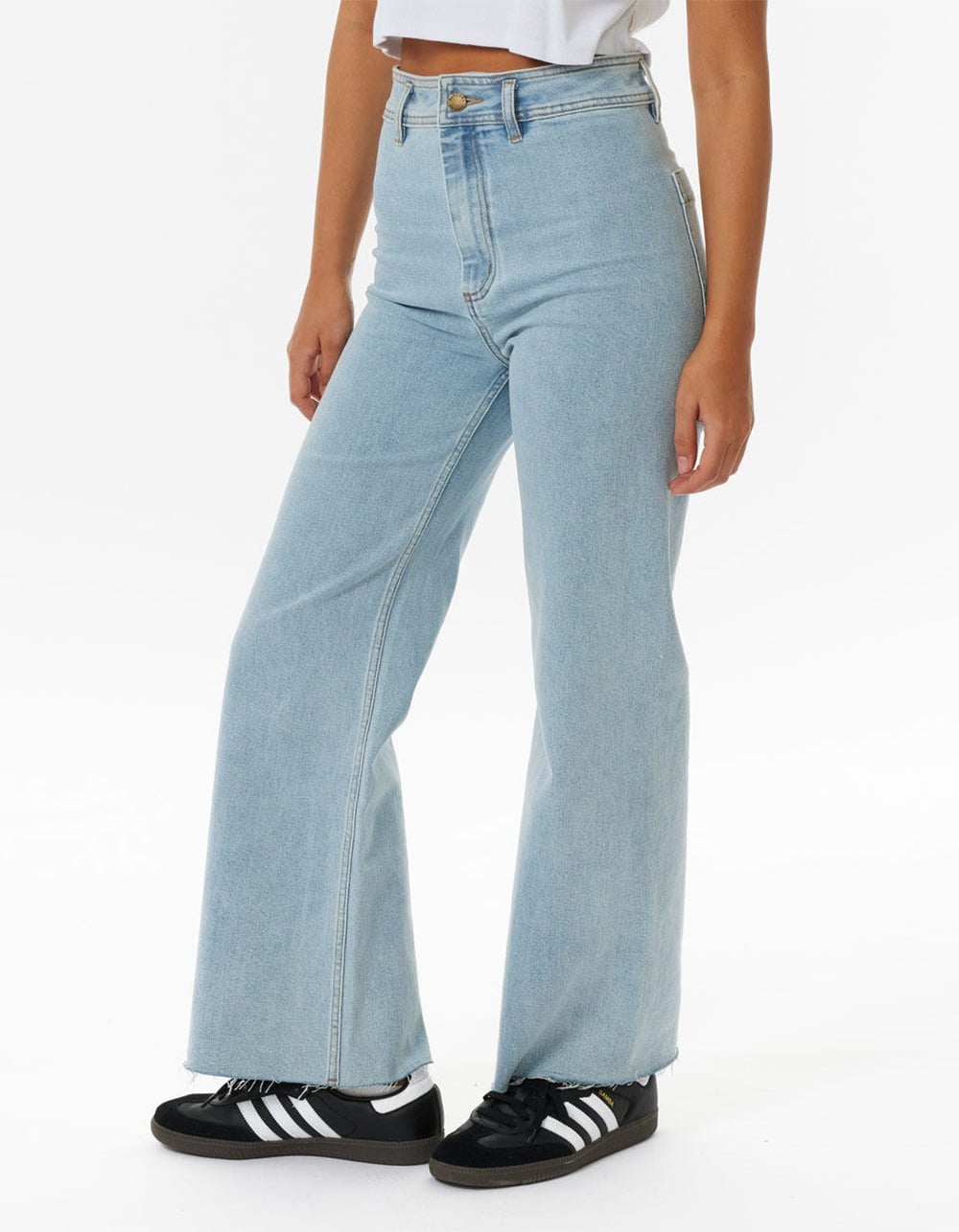 RIP CURL Holiday Denim Wide Leg Womens Jeans - LIGHT WASH
