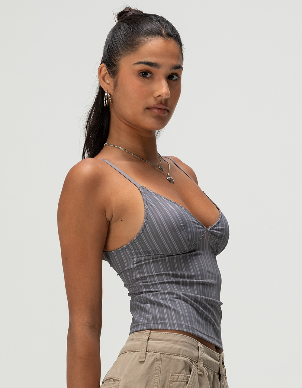 BDG Urban Outfitters Je T'aime Womens Cami - GRAY